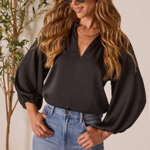Teylor V Neck Long Sleeve Top