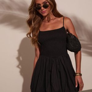 Sunset Glow Bubble Hem Mini Dress