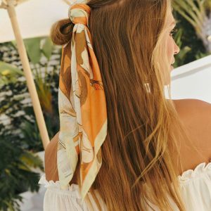 Clarita Satin Printed Headscarf