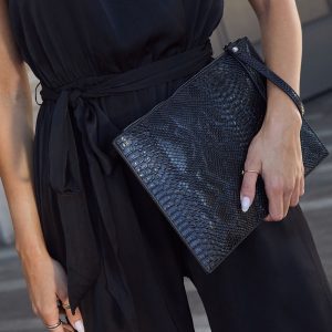 In My Skin Textured Zip Clutch