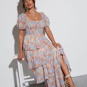 Blooming Beauty Tiered Floral Maxi Dress