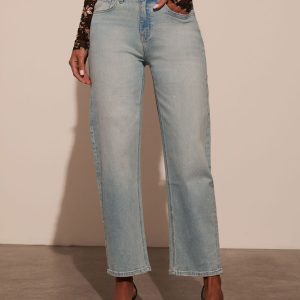 Damson Stretch High Rise Barrel Jeans