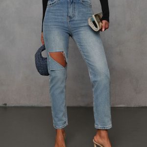 Vara High Distressed Jeans