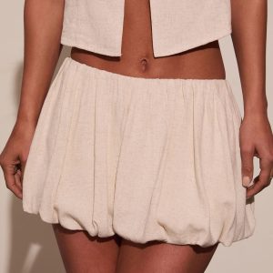 Margret Linen Bubble Mini Skort