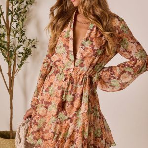 Allenah Drawstring Mini Dress