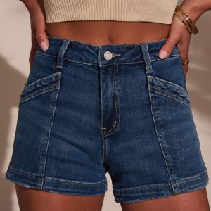 Darah Front Pocket Denim Shorts