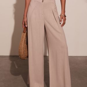 Carissa Pleated Linen Trousers