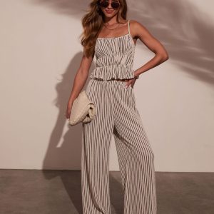 Mystic Wanderer Ruched Striped Top