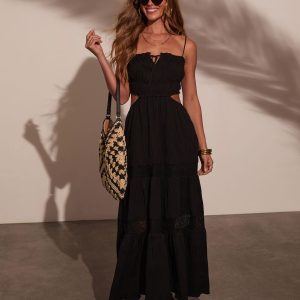 Valina Tiered Cut Out Maxi Dress