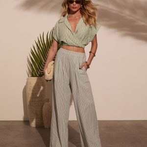 Seas the Day Striped Wide Leg Pants