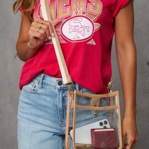 Bag Check Clear PVC Crossbody Bag