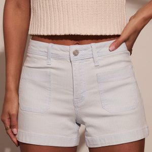 Helene Striped Twill Shorts
