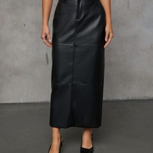 Rock With You Faux Leather Midi Skirt