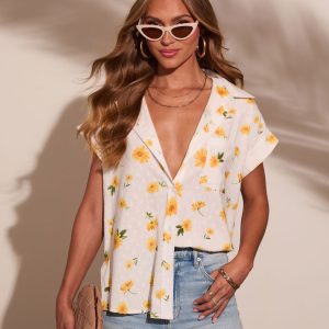 Noema Floral Button Down Top