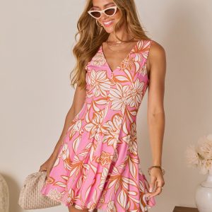 Blissful Garden Fit And Flare Mini Dress