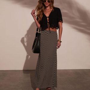 Sweet Haven Striped Maxi Skirt
