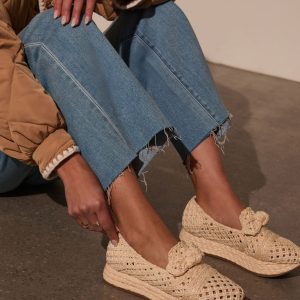 Lyla Straw Platform Bow Sneaker