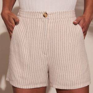 Juliet Days Striped High Rise Shorts