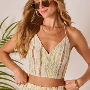 Meila Smocked Halter Top