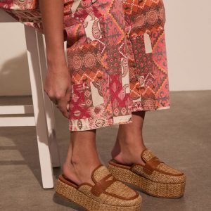 Zariah Straw Platform Loafers