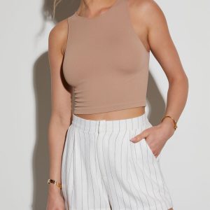 Demetria Linen Pocketed Shorts