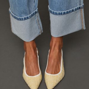Poised Moment Tweed Slingback Kitten Heels