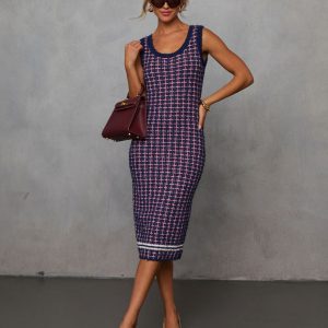 Clarasi Tweed Midi Dress