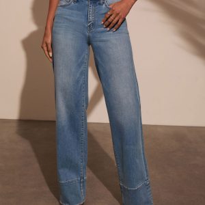 Lauren Super Stretch High Rise Wide Leg Jeans