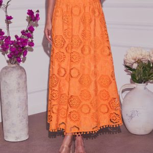 As You Are Embroidered Maxi Skirt