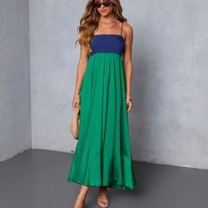 Norrah Colorblock Empire Maxi Dress