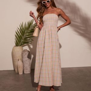 Montana Striped Strapless Maxi Dress