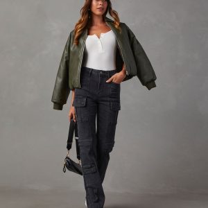 Zhaire Super Stretch High Rise Straight Jeans