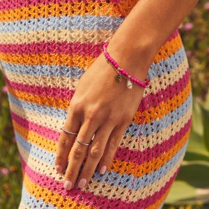 Shoreline Beaded Layered Charm Bracelet