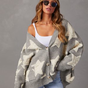 Chasing The Stars Pocketed Oversized Cardigan
