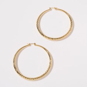 Juliana Faceted Hoops
