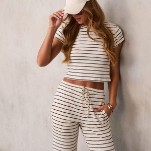 Albion Crop Striped Top