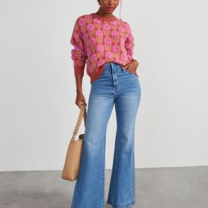 Corinne Textured Floral Pullover Sweater