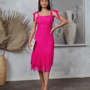 Miami High Tea Lace Midi Dress