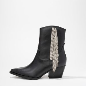 Rowan Crystal Fringe Bootie
