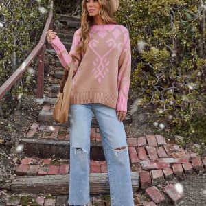 Winter Charm Knit Fair Isle Sweater