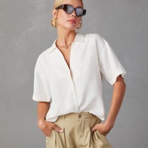 Tofino Short Sleeve Button Up Top