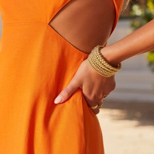 Beaded 18k Gold Plated Bangles