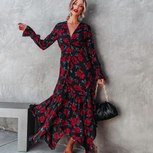 Fall In Love So Easily Floral Maxi Dress