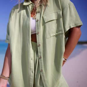 Dylan Relaxed Button Down Top